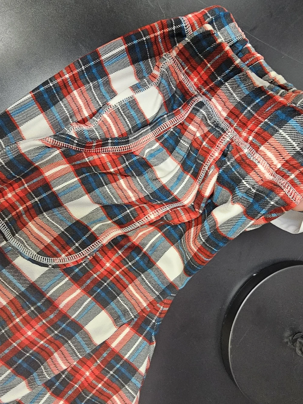 Women's Red, White & Blue Plaid Long-Sleeve Pajama Set